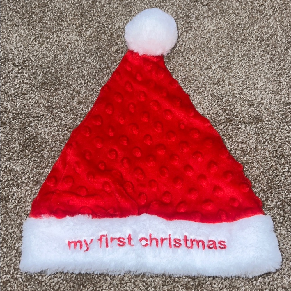My First Christmas Santa Hat and Elf Bootie Set 12-18 Months - Picture 2 of 5